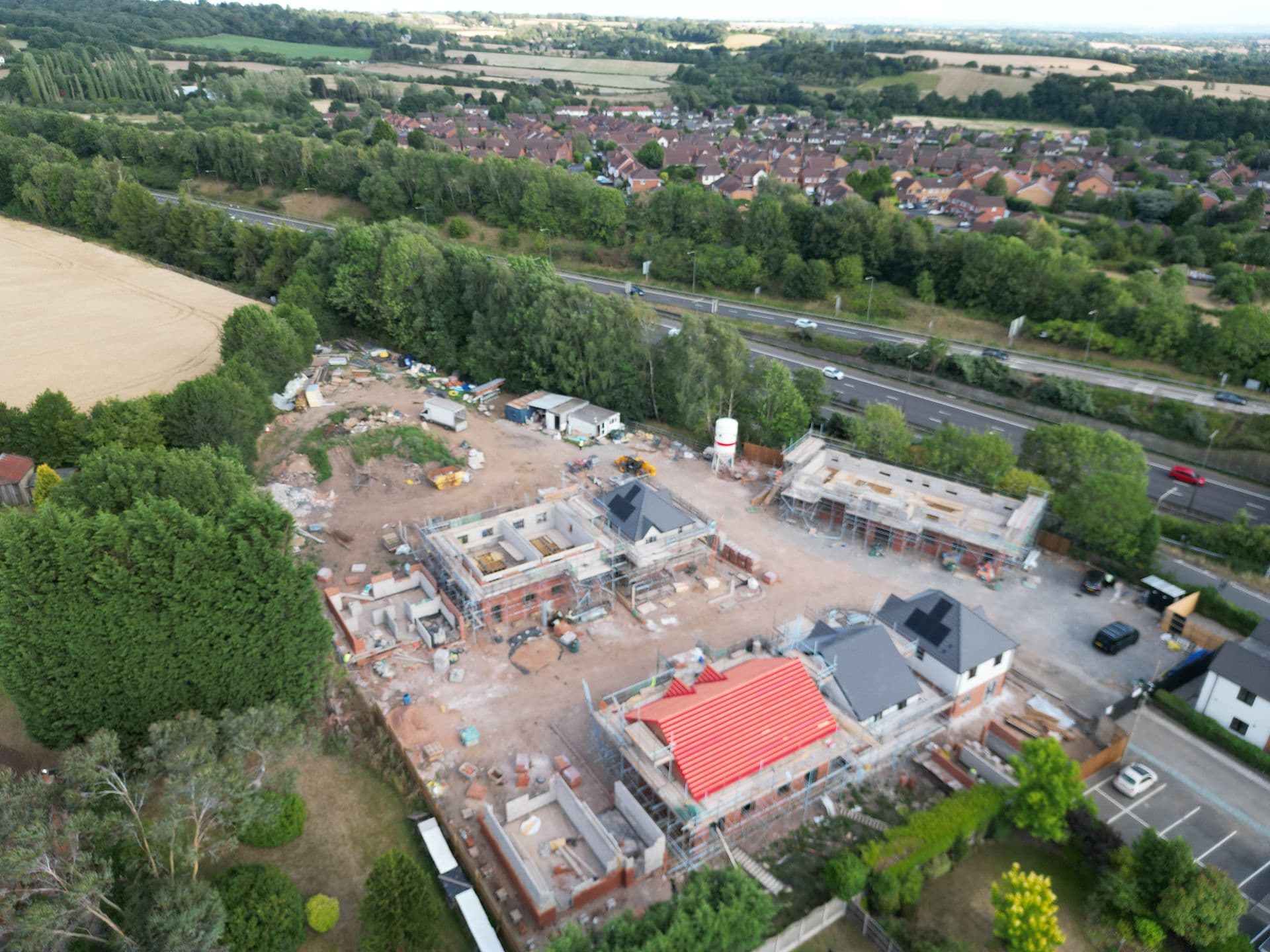 Ailstone Mews — Roof coverings and solar PV being installed